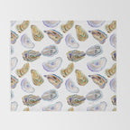 Watercolor Oysters Throw Blanket Gallery Image 2