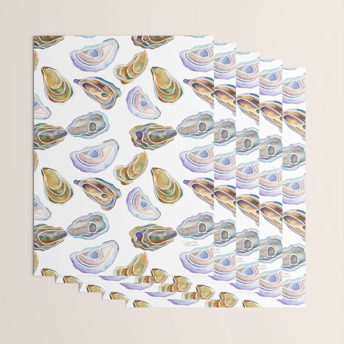 Watercolor Oysters Wrapping Paper Gallery Image 3