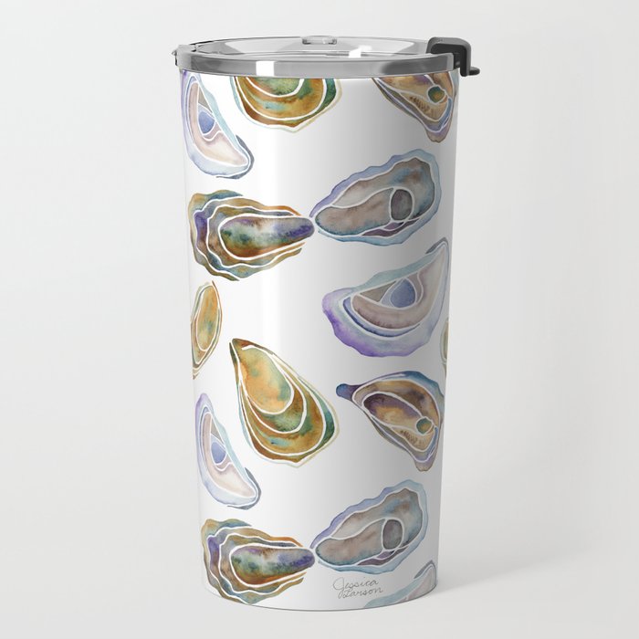 Watercolor Oysters Travel Mug Gallery Image 2