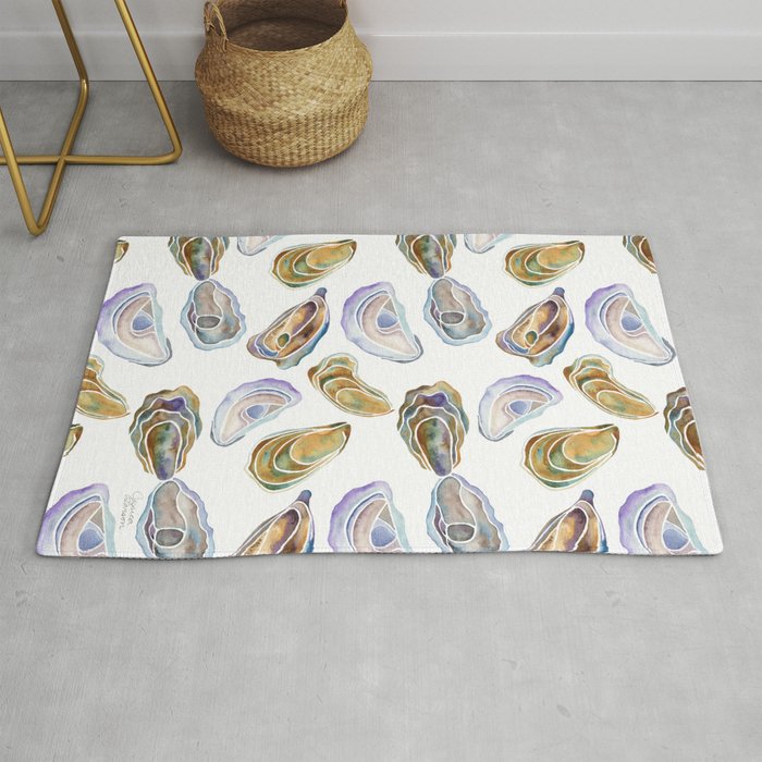 Watercolor Oysters Rug Gallery Image 1