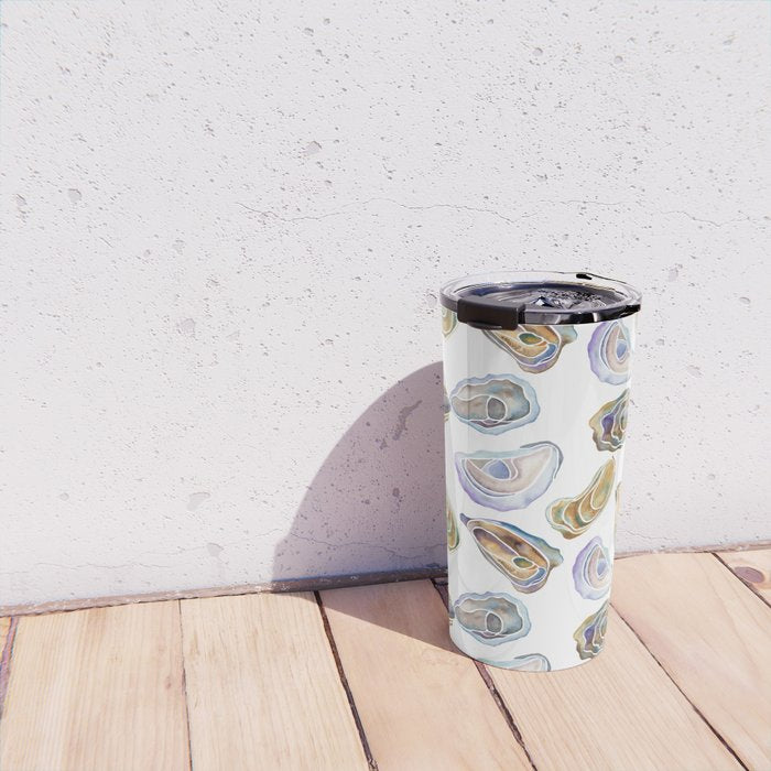 Watercolor Oysters Travel Mug Gallery Image 4