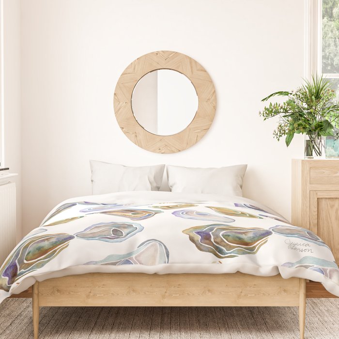 Watercolor Oysters Duvet Cover Gallery Image 3