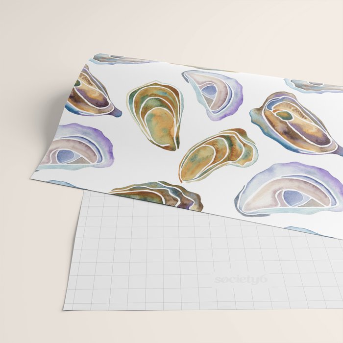 Watercolor Oysters Wrapping Paper Gallery Image 2