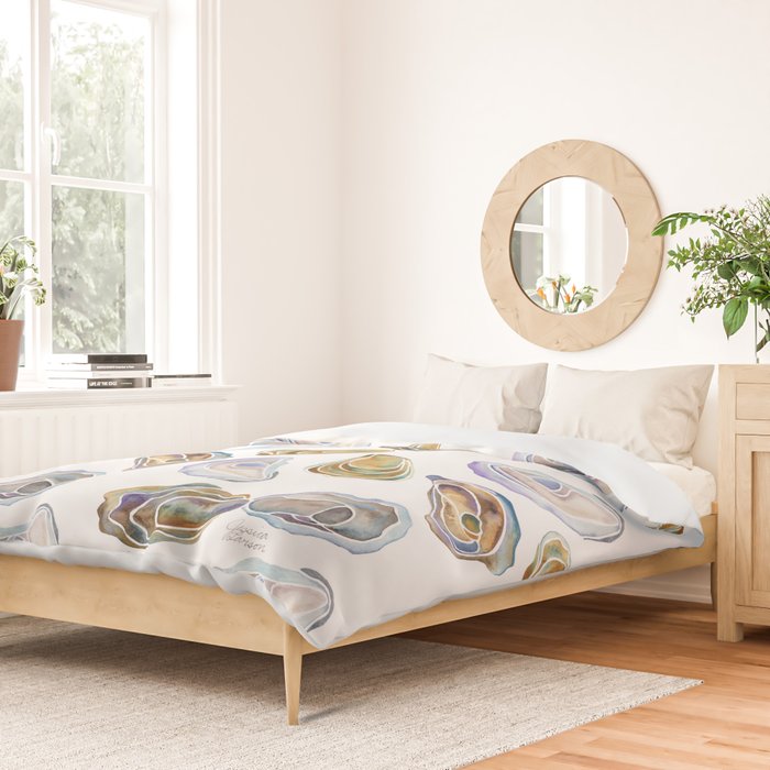 Watercolor Oysters Duvet Cover Gallery Image 2