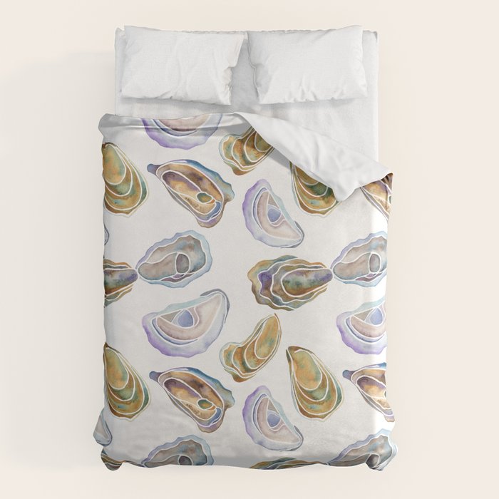 Watercolor Oysters Duvet Cover Gallery Image 6