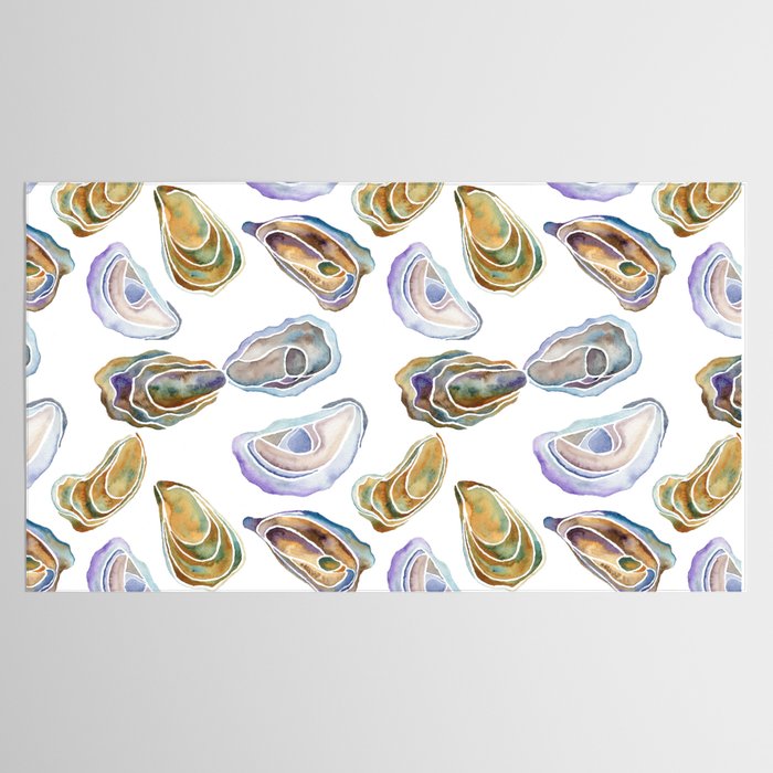 Watercolor Oysters Tablecloth Gallery Image 2