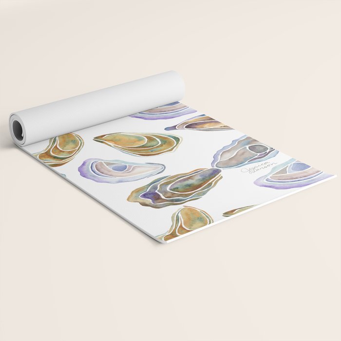 Watercolor Oysters Yoga Mat Gallery Image 2