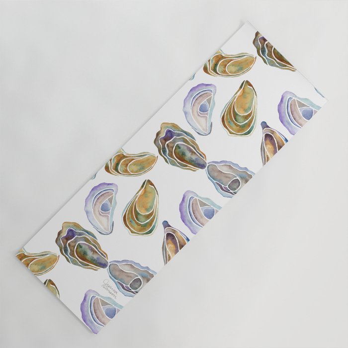 Watercolor Oysters Yoga Mat Gallery Image 1