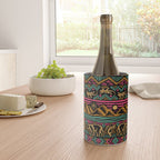 Mangatsika Mountain Stripe - Gold, pink, and teal Wine Chiller Gallery Image 4