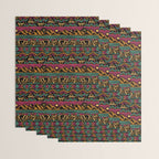 Mangatsika Mountain Stripe - Gold, pink, and teal Wrapping Paper Gallery Image 3