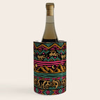 Mangatsika Mountain Stripe - Gold, pink, and teal Wine Chiller Gallery Image 2