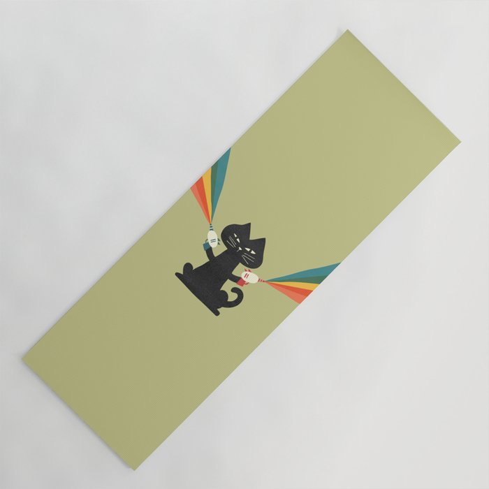 Ray gun cat Yoga Mat Gallery Image 1