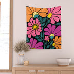 70s Disco Garden Wall Tapestry Gallery Image 2