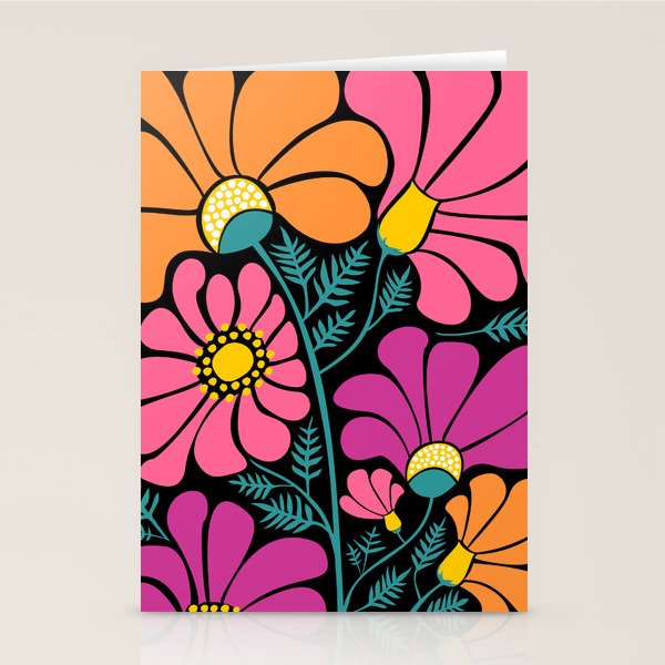 70s Disco Garden Stationery Card Gallery Image 1