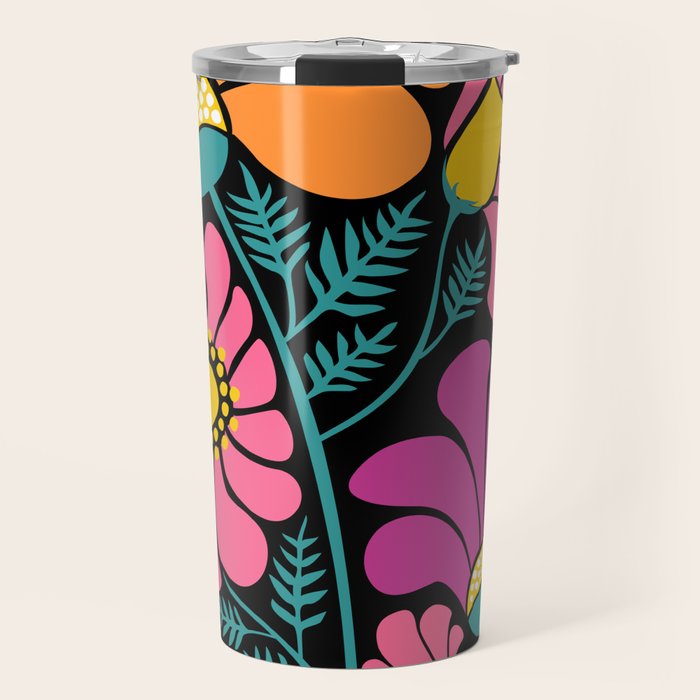 70s Disco Garden Travel Mug Gallery Image 1
