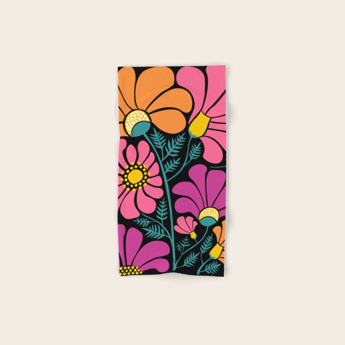 70s Disco Garden Bath Towel Gallery Image 1