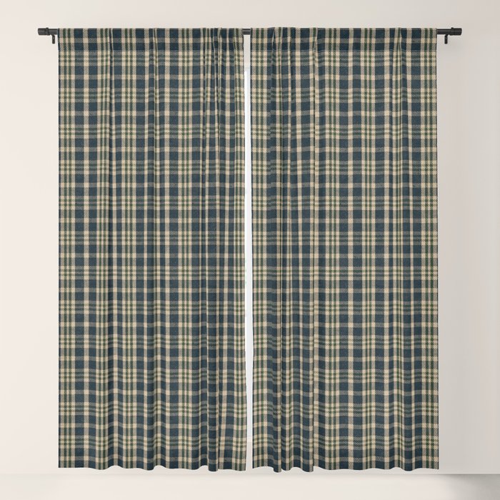 North Country Plaid - classic blue and green Window Curtain Gallery Image 1