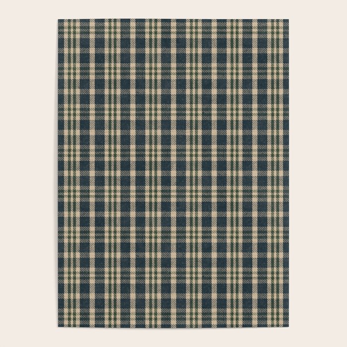 North Country Plaid - classic blue and green Poster Gallery Image 1