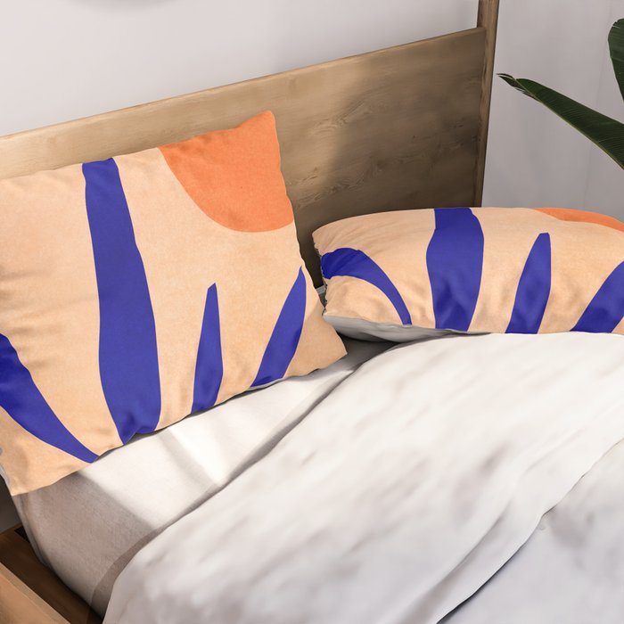 Golden Afternoon Abstract Landscape Pillow Sham Gallery Image 2