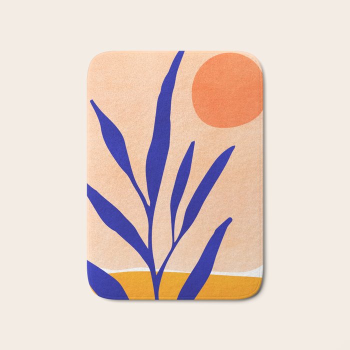 Golden Afternoon Abstract Landscape Bath Mat Gallery Image 1
