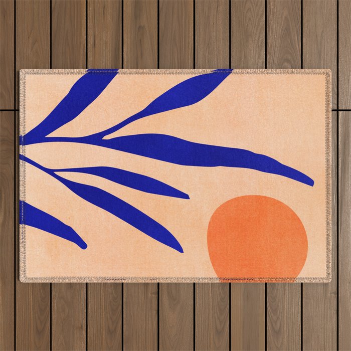 Golden Afternoon Abstract Landscape Outdoor Rug Gallery Image 1
