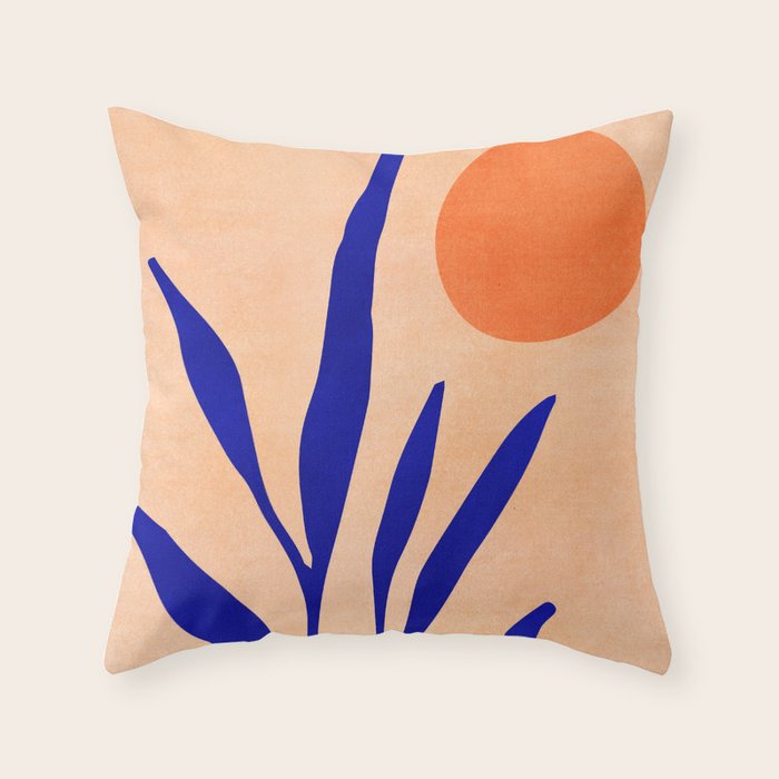 Golden Afternoon Abstract Landscape Throw Pillow Gallery Image 6