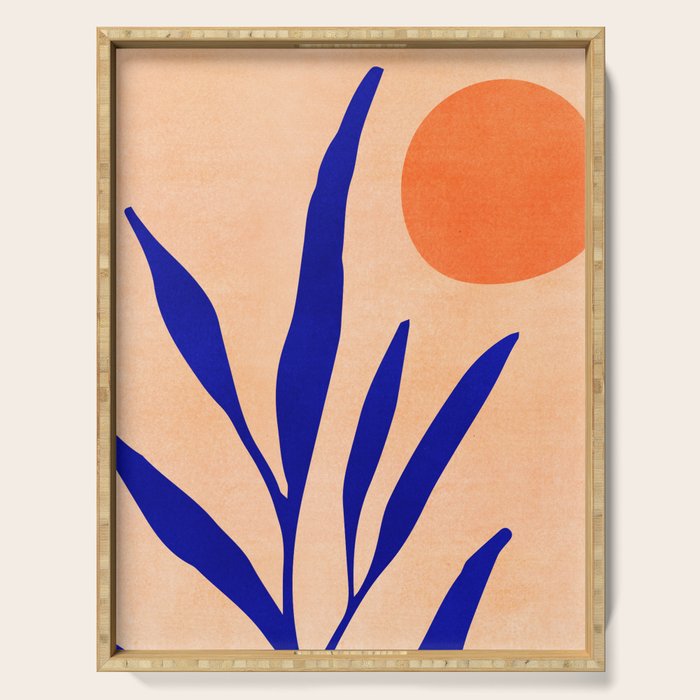 Golden Afternoon Abstract Landscape Serving Tray Gallery Image 1