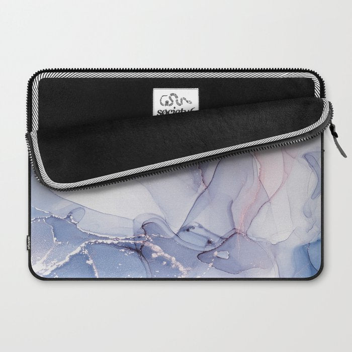 Abstract Blue Pink Purple Art Print By LandSartprints Laptop Sleeve Gallery Image 2