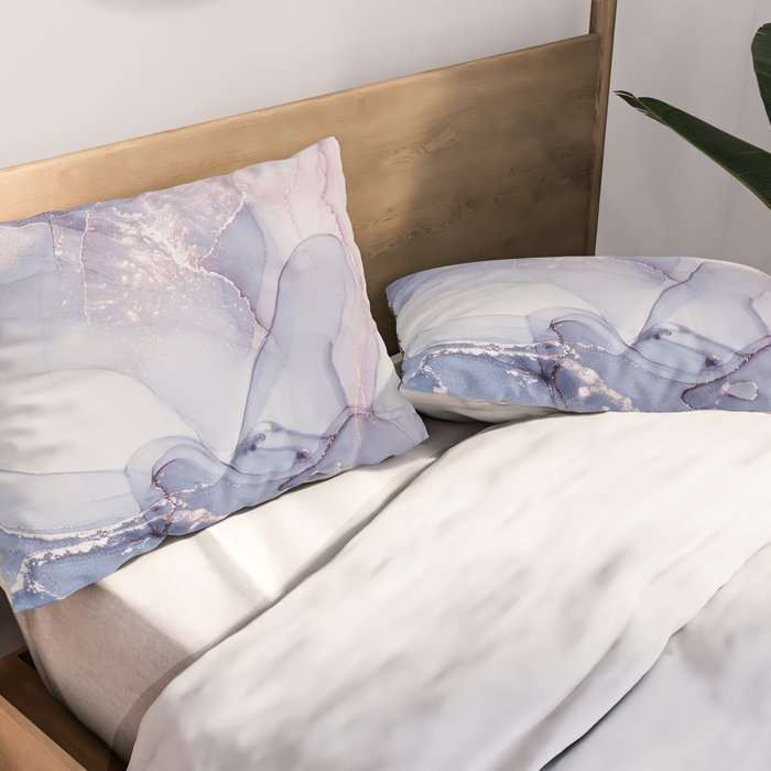 Abstract Blue Pink Purple Art Print By LandSartprints Pillow Sham Gallery Image 2