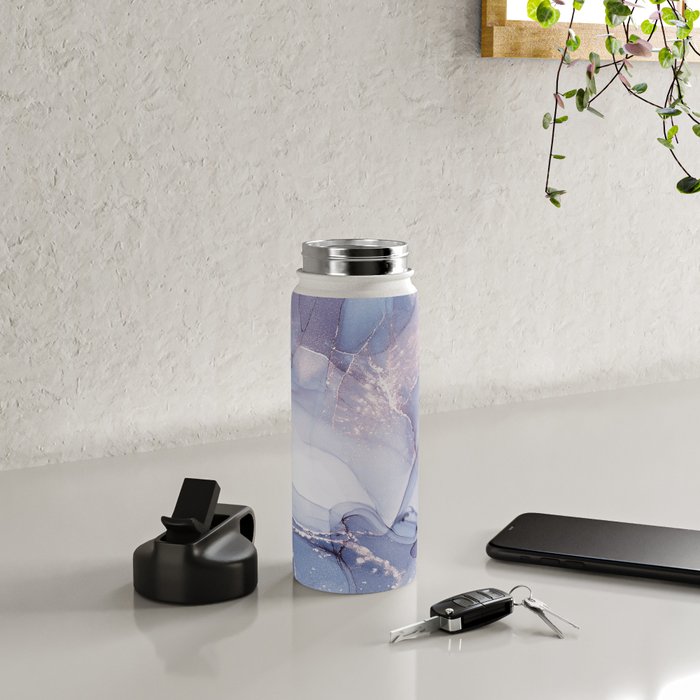 Abstract Blue Pink Purple Art Print By LandSartprints Water Bottle Gallery Image 4