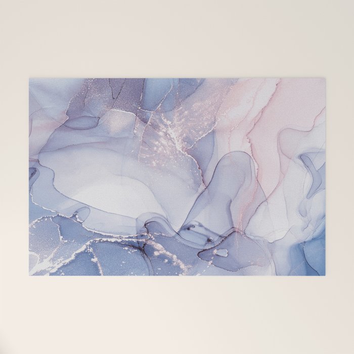 Abstract Blue Pink Purple Art Print By LandSartprints Welcome Mat Gallery Image 1