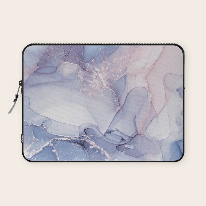 Abstract Blue Pink Purple Art Print By LandSartprints Laptop Sleeve Gallery Image 1