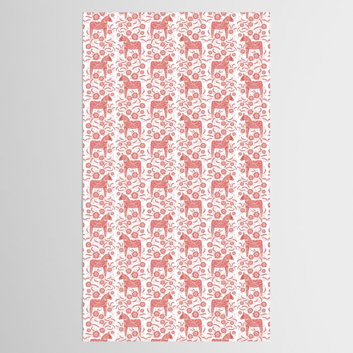 Swedish Dala Horse Red Tablecloth Gallery Image 2