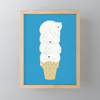 Polar Bear Ice Cream Mini Art Print Gallery Image 1