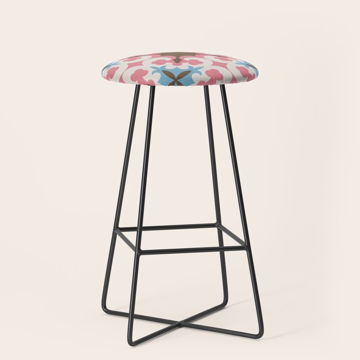 Retro Floral Luxe Revival Stool Gallery Image 1
