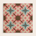 Retro Floral Luxe Revival Wood Wall Art Gallery Image 1