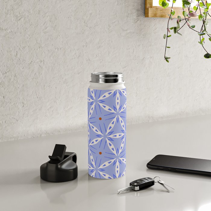 Rustic Mediterranean Mosaic Tiles Water Bottle Gallery Image 4