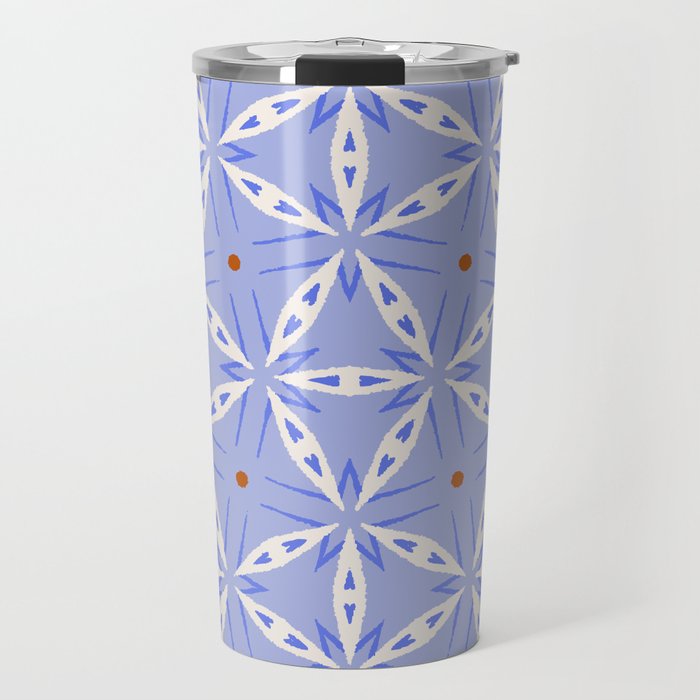 Rustic Mediterranean Mosaic Tiles Travel Mug Gallery Image 1