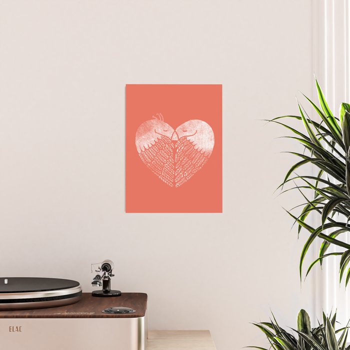 Love birds sitting on a tree Poster Gallery Image 2