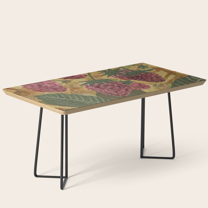 Strawberry Garden in Forest Green Coffee Table Gallery Image 1