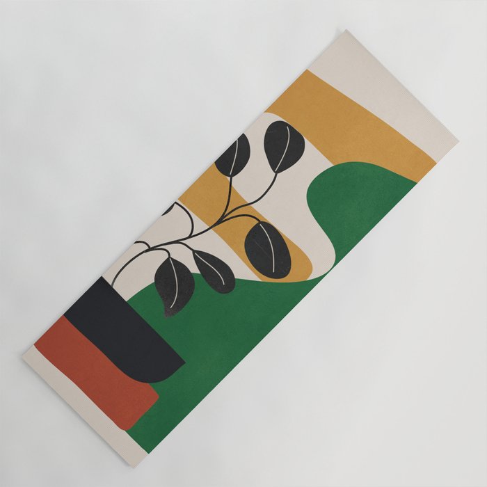 Modern Abstract Minimal Shapes Branches Art 4 Yoga Mat Gallery Image 1