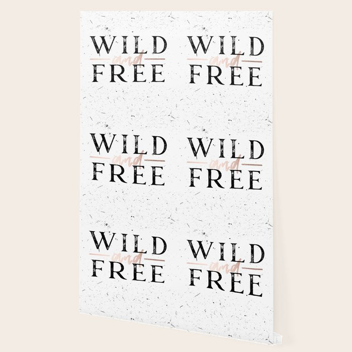 Wild and Free Rose Gold on White Wallpaper Gallery Image 2