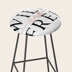 Wild and Free Rose Gold on White Stool Gallery Image 2