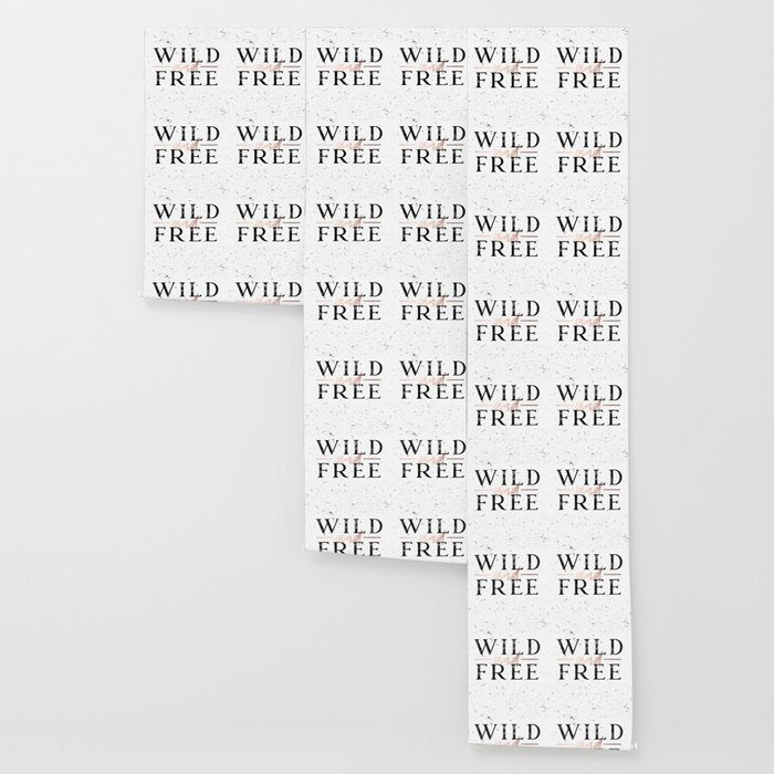 Wild and Free Rose Gold on White Wallpaper Gallery Image 3