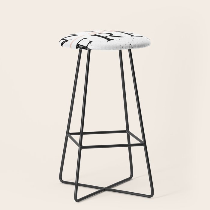 Wild and Free Rose Gold on White Stool Gallery Image 1