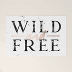 Wild and Free Rose Gold on White Welcome Mat Gallery Image 1