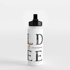 Wild and Free Rose Gold on White Water Bottle Gallery Image 2