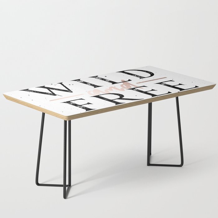 Wild and Free Rose Gold on White Coffee Table Gallery Image 1