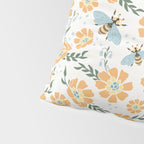 Honey Bees and Orange Flowers Pillow Sham Gallery Image 4