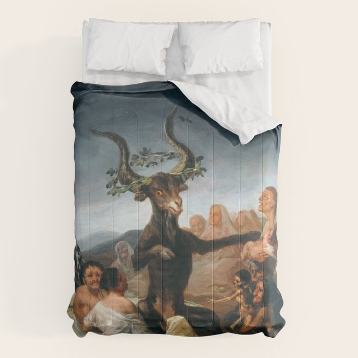 The Sabbath of Witches Goya Painting Comforter Gallery Image 6